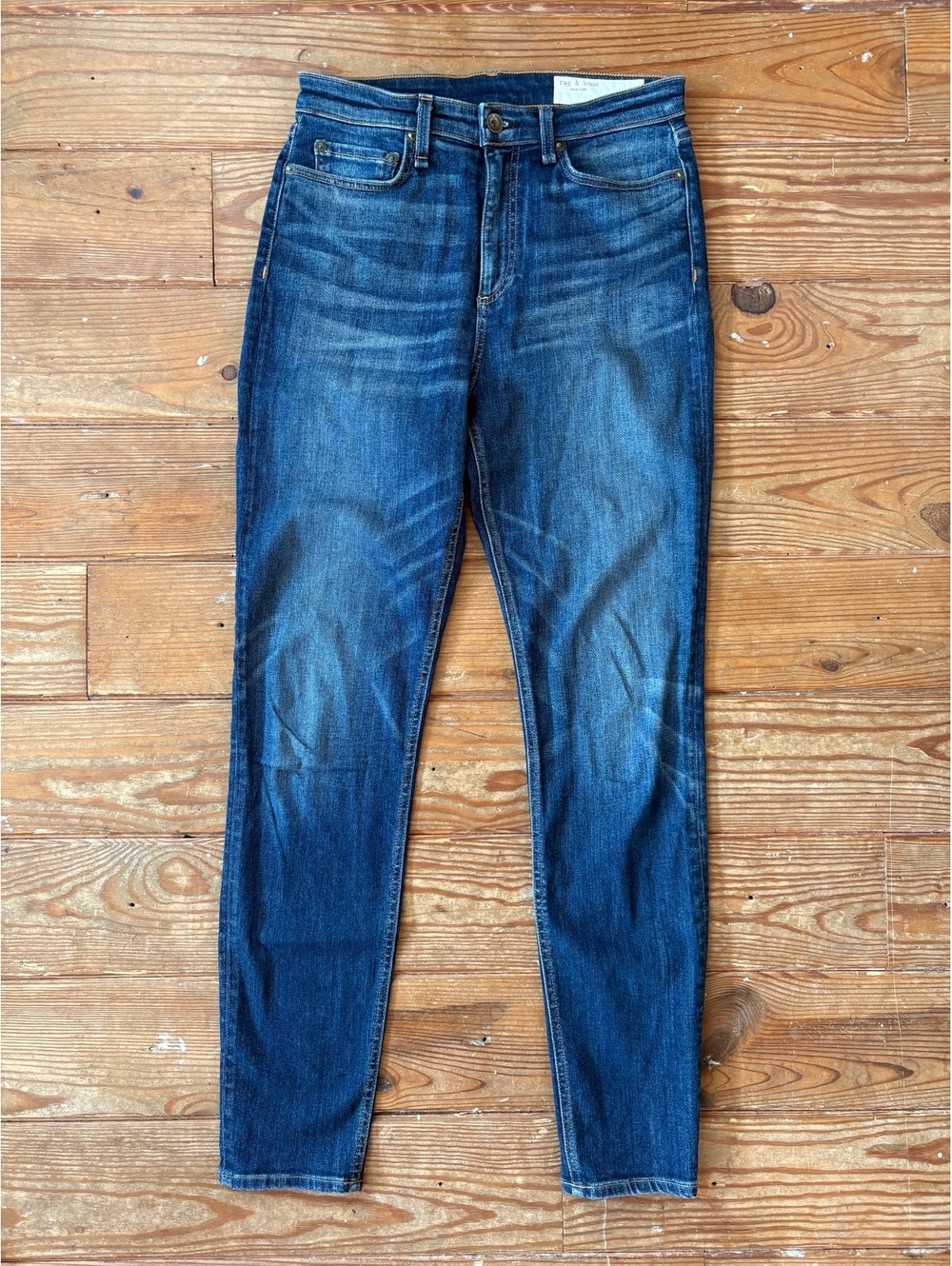 rag & bone Nina High Rise Skinny Jeans Dark Wash Size 28 Made in USA